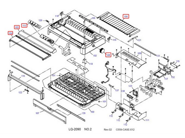Sheet guied assy ( ถาดกระดาษหลัง) [2nd]