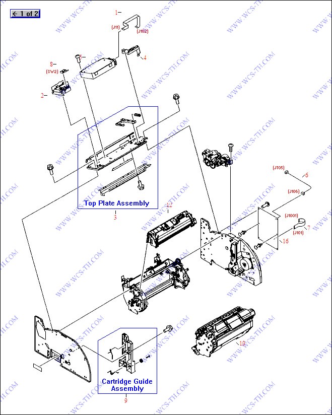 HP Color LaserJet 2500 Internal Components (2 of 2)