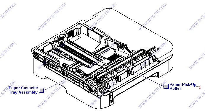 HP Color LaserJet 2600 Optional 250-Sheet Paper Tray Assembly (Tray 3) - Major Assemblies