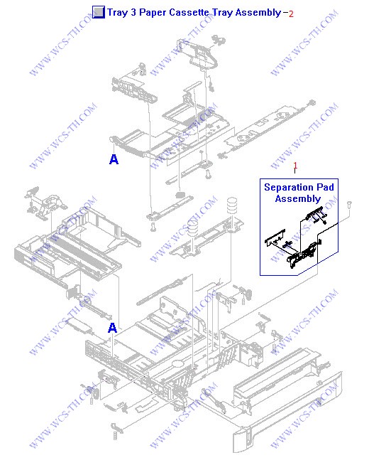 HP Color LaserJet 2600 Optional 250-Sheet Paper Tray Assembly (Tray 3) - Cassette Tray