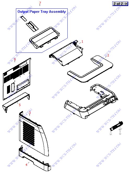 HP Color LaserJet 2600 External Covers and Doors (1 of 2)