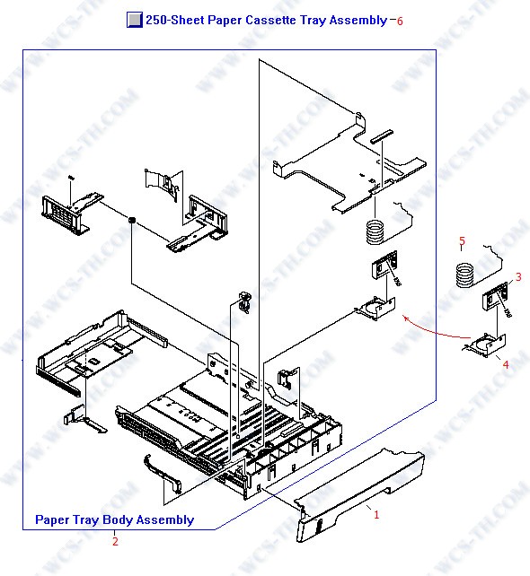 HP Color LaserJet 2840 250 Sheet Tray - Paper Cassette Tray