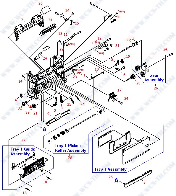 HP Color LaserJet 2840 Front Frame Assembly