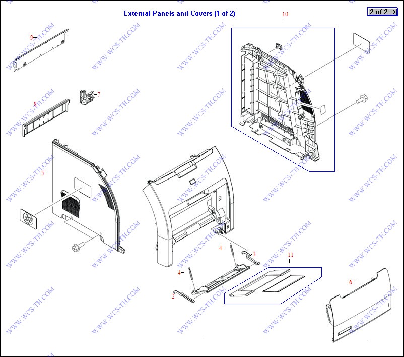 HP Color LaserJet 3000 External Panels and Covers (1 of 2)