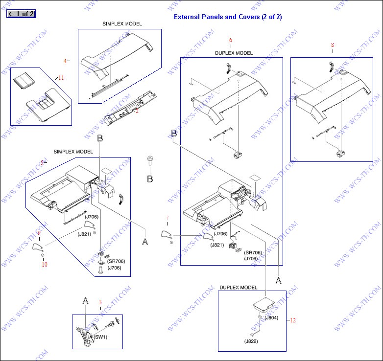 HP Color LaserJet 3000 External Panels and Covers (2 of 2)
