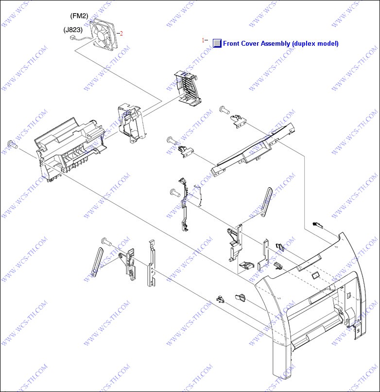 HP Color LaserJet 3000 Front Cover Assembly (duplex model)