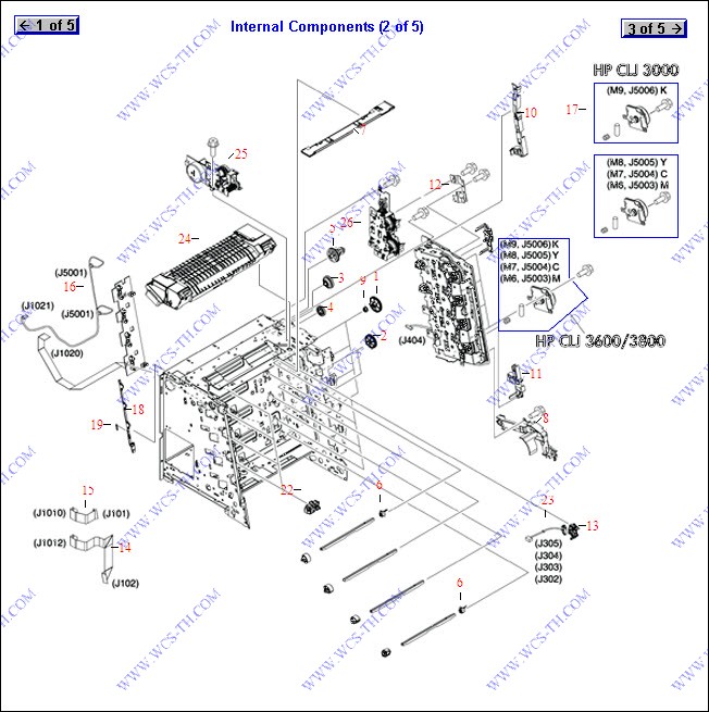 HP Color LaserJet 3000 Internal Components (2 of 5)