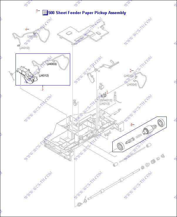 HP Color LaserJet 3000 500 Sheet Feeder Paper Pickup Assembly