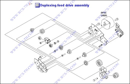 HP Color LaserJet 3000 Duplexing Feed Drive Assembly