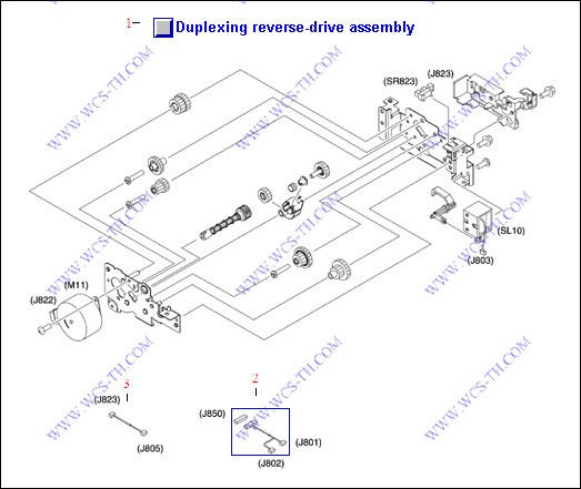 HP Color LaserJet 3000 Duplexing Reverse Drive Assembly
