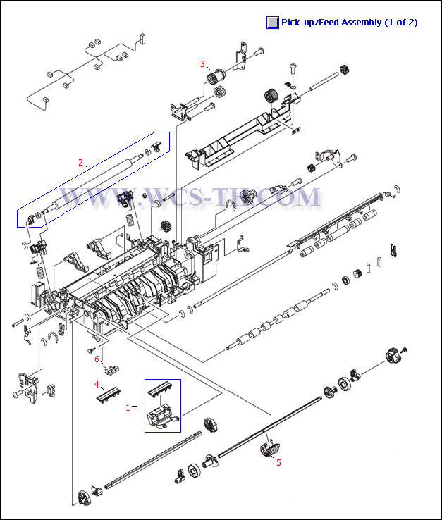 HP Color LaserJet 3500 Pickup/Feed Assembly (1 of 2)