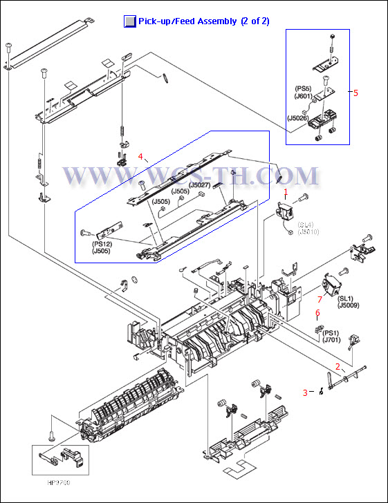 HP Color LaserJet 3500 Pickup/Feed Assembly (2 of 2)