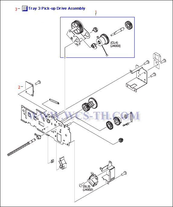 HP Color LaserJet 3500 Tray 3 Pickup Drive Assembly