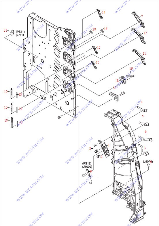 HP Color LaserJet 3550 Left Side Plate Assembly