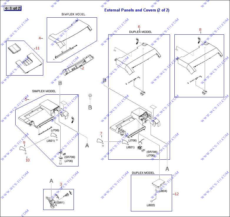 HP Color LaserJet 3600 External Panels and Covers (2 of 2)