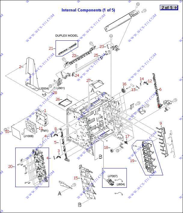 HP Color LaserJet 3600 Internal Components (1 of 5)