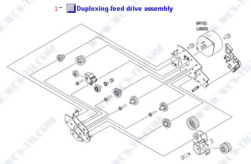 HP Color LaserJet 3600 Duplexing Feed Drive Assembly (duplex models)