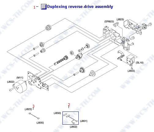 HP Color LaserJet 3600 Duplexing Reverse Drive Assembly (duplex models)