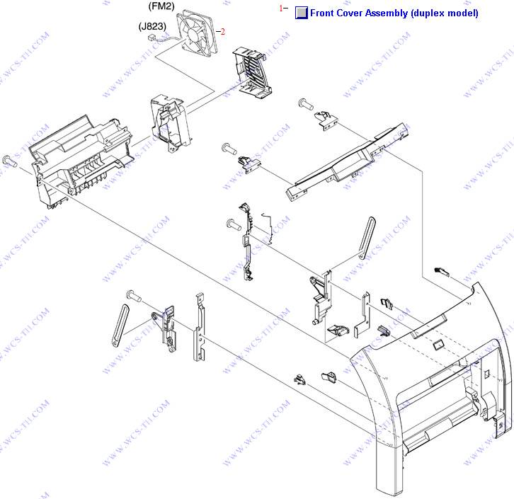 HP Color LaserJet 3800 Front Cover Assembly (duplex model)