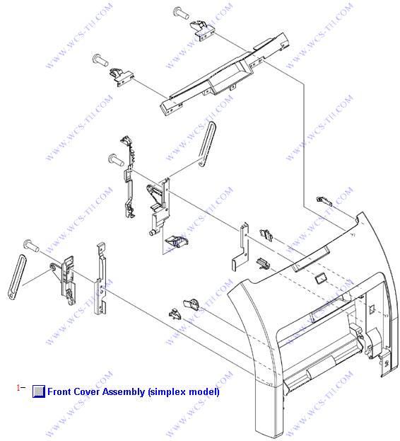 HP Color LaserJet 3800 Front Cover Assembly (simplex models)