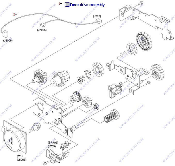 HP Color LaserJet 3800 Fuser Drive Assembly