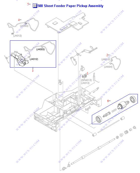 HP Color LaserJet 3800 500 Sheet Feeder Paper Pickup Assembly