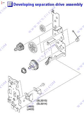 HP Color LaserJet 3800 Developing Separation Drive Assembly