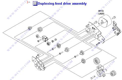 HP Color LaserJet 3800 Duplexing Feed Drive Assembly (duplex models)
