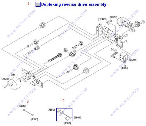 HP Color LaserJet 3800 Duplexing Reverse Drive Assembly (duplex models)