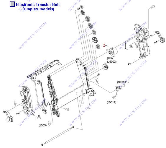 HP Color LaserJet 3800 Electronic Transfer Belt (simplex models)