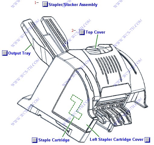 HP Color LaserJet 4700 Stapler/stacker (1 of 2)