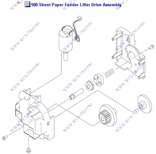 HP Color LaserJet 4700 500-Sheet Paper Feeder Lifter Drive Assembly