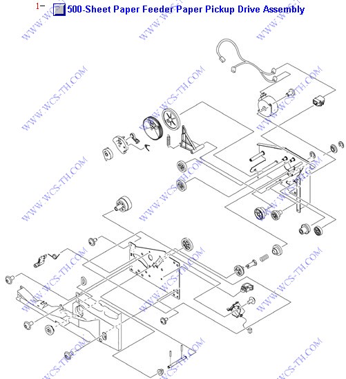 HP Color LaserJet 4700 500-Sheet Paper Feeder Paper Pickup Drive Assembly