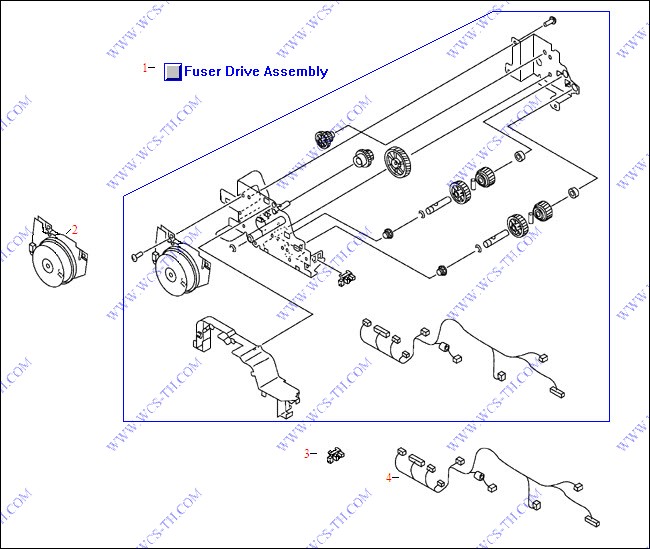 HP Color LaserJet 5550 Fuser Drive Assembly