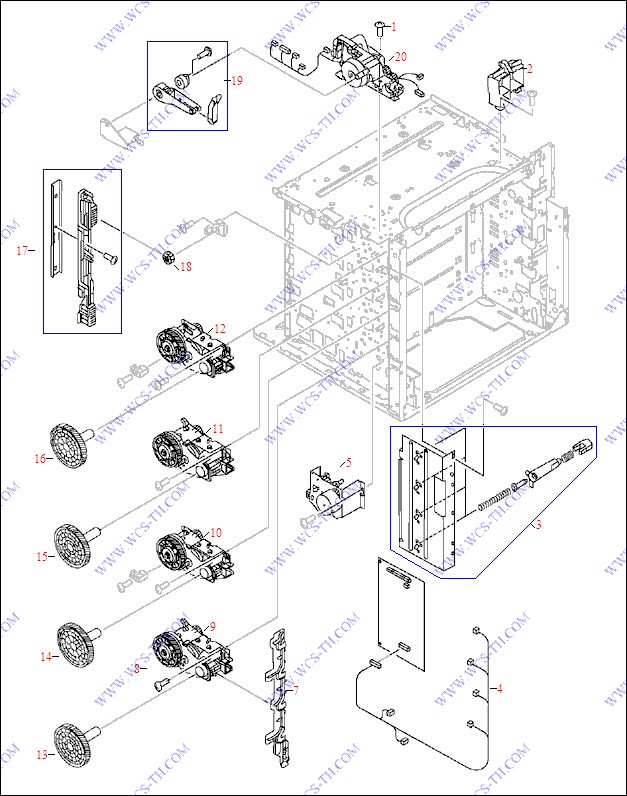 HP Color LaserJet 5550 Internal Components (1 of 9)