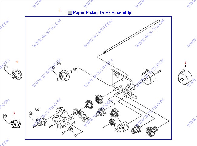 HP Color LaserJet 5550 Paper Pickup Drive Assembly