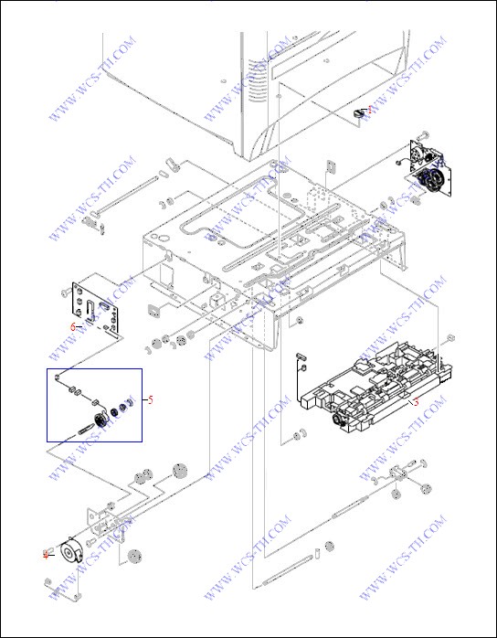 HP Color LaserJet 5550 500 Sheet Paper Feeder Components (2 of 2)