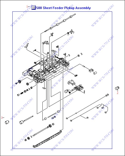 HP Color LaserJet 5550 500 Sheet Paper Feeder Pickup Assembly