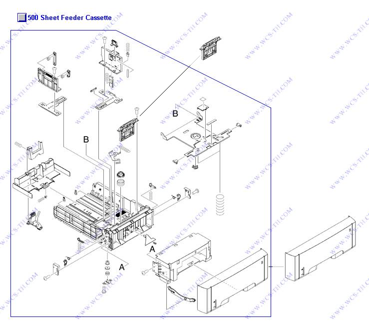 HP Color LaserJet CP3505 500-sheet feeder cassette (tray 3)