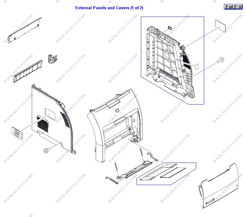 HP Color LaserJet CP3505 External panels and covers (1 of 2)