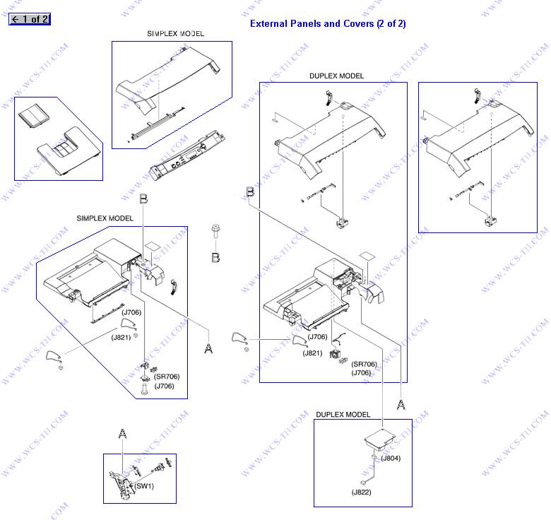 HP Color LaserJet CP3505 External panels and covers (2 of 2)