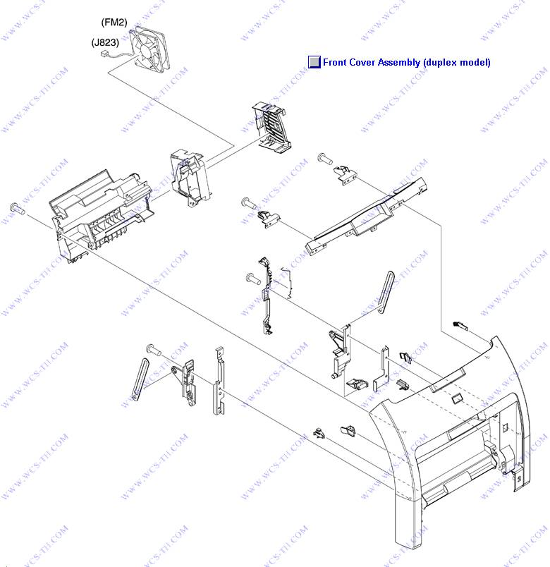 HP Color LaserJet CP3505 Front-cover assembly (duplex model)