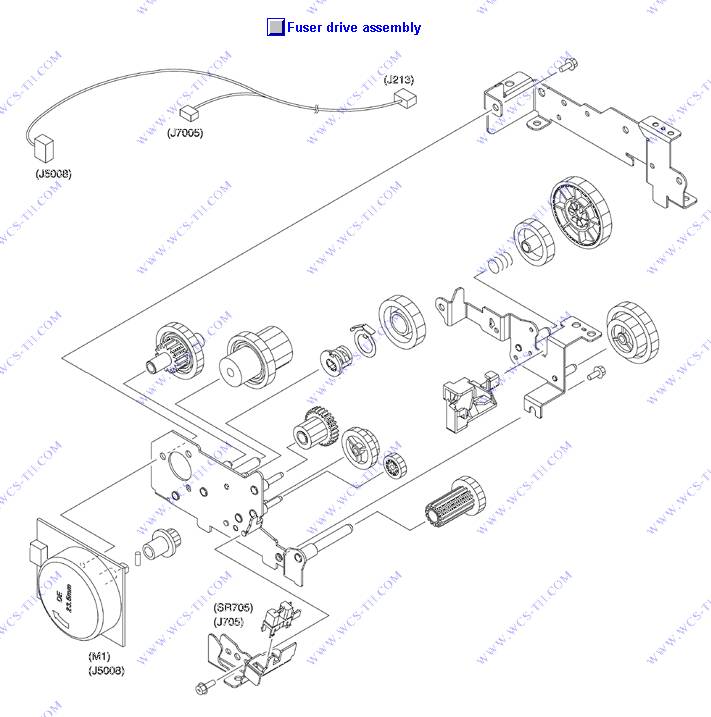 HP Color LaserJet CP3505 Fuser drive assembly