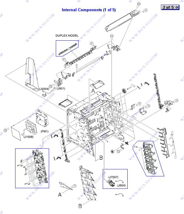 HP Color LaserJet CP3505 Internal components (1 of 5)
