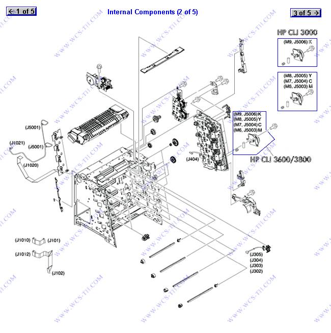 HP Color LaserJet CP3505 Internal components (2 of 5