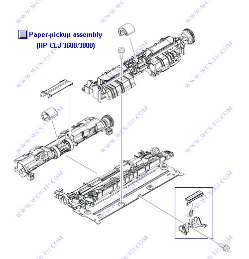 HP Color LaserJet CP3505 Paper-pickup assembly (HP CLJ 3600/3800/CP3505)