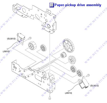 HP Color LaserJet CP3505 Paper-pickup drive assembly