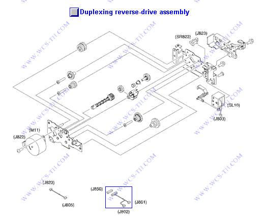 HP Color LaserJet CP3505 Duplexing reverse-drive assembly (duplex models)