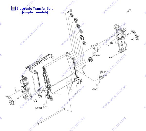 HP Color LaserJet CP3505 Electronic transfer belt (simplex models)