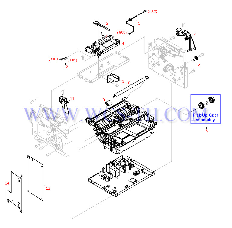 HP LaserJet 1200 Internal Components (1 of 2)